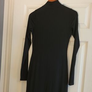 And Now This Black Knit Long Sleeve Midi Dress Size Small